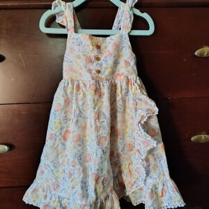 Floral Kids Dress with Ruffle Detail